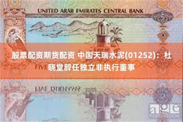 股票配资期货配资 中国天瑞水泥(01252)：杜晓堂辞任独立非执行董事