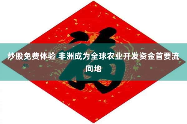 炒股免费体验 非洲成为全球农业开发资金首要流向地