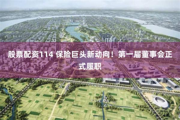股票配资114 保险巨头新动向！第一届董事会正式履职